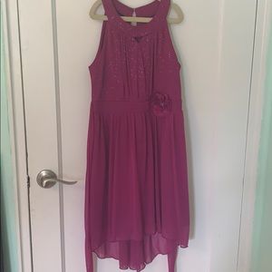 Purple/Pink Sparkling dress with flower